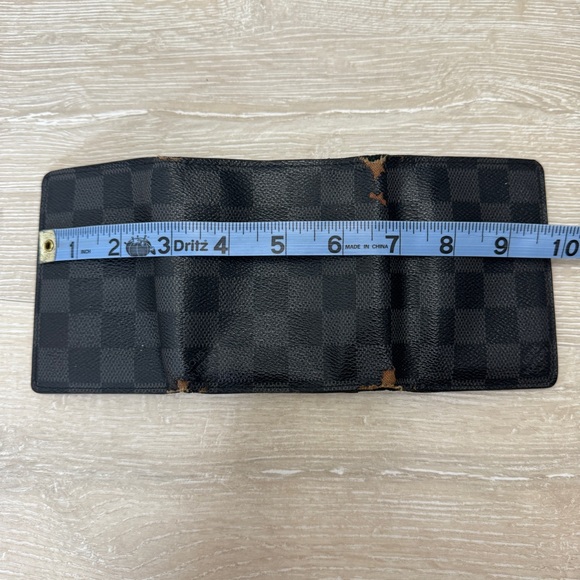 Louis Vuitton Trifold Damien Graphite Mens Wallet Black Grey N63096 - Picture 11 of 14
